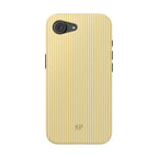 Personalized butter yellow striped MagSafe phone case detail