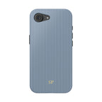 Soft blue striped MagSafe iPhone case