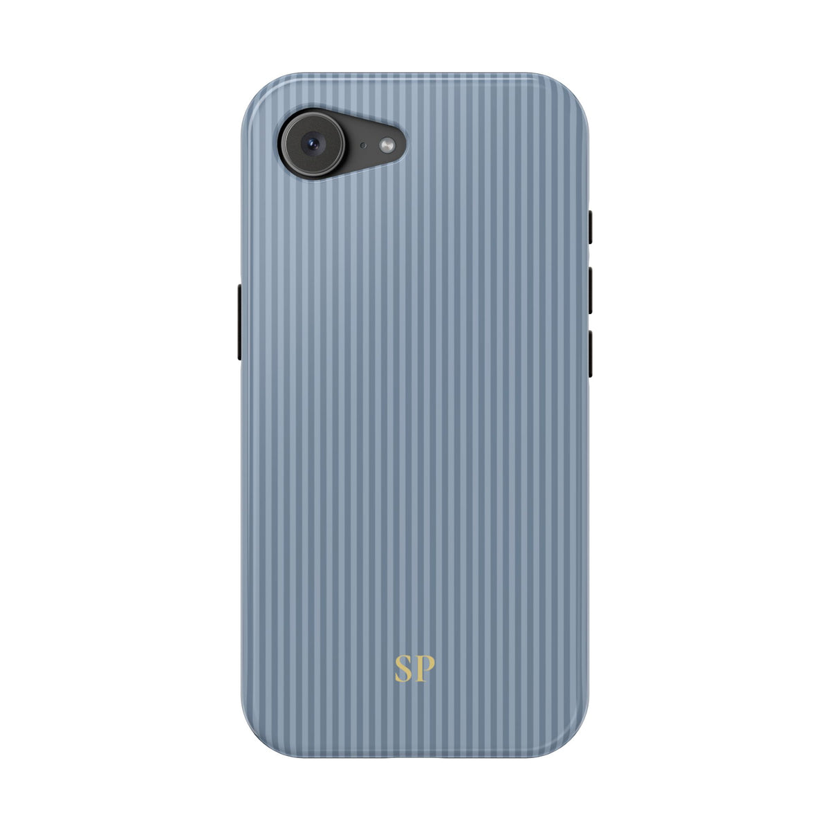 Soft blue striped MagSafe iPhone case