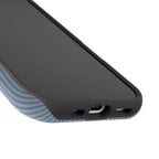 Dusty blue pinstripe personalized MagSafe iPhone case