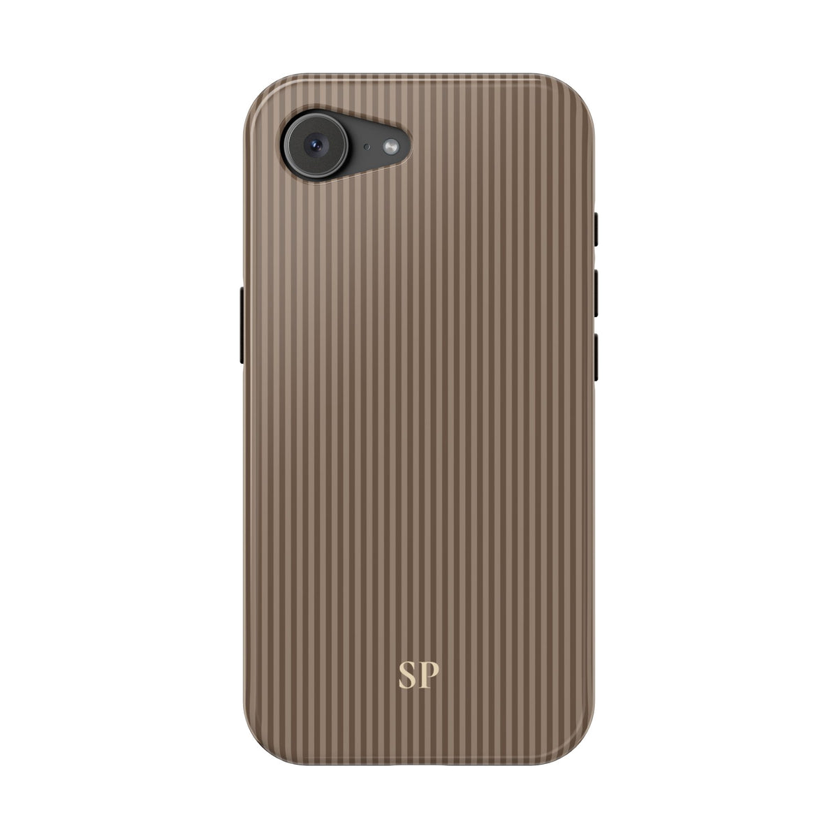 Hazelnut and mocha striped MagSafe iPhone case