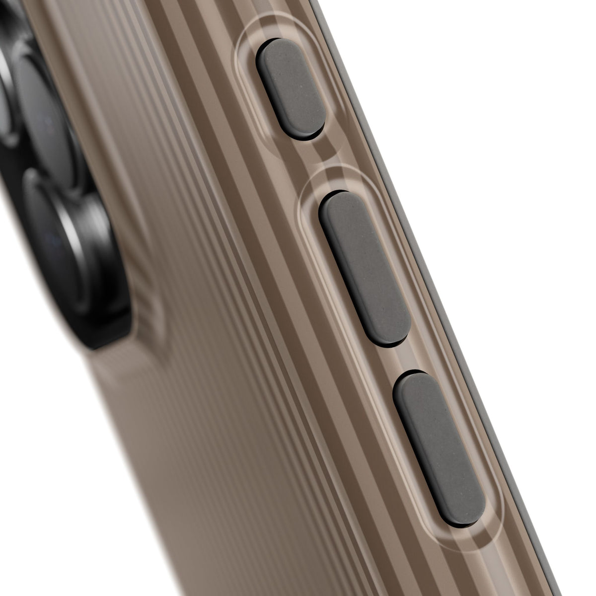 Personalized hazelnut striped MagSafe phone case, glossy or matte