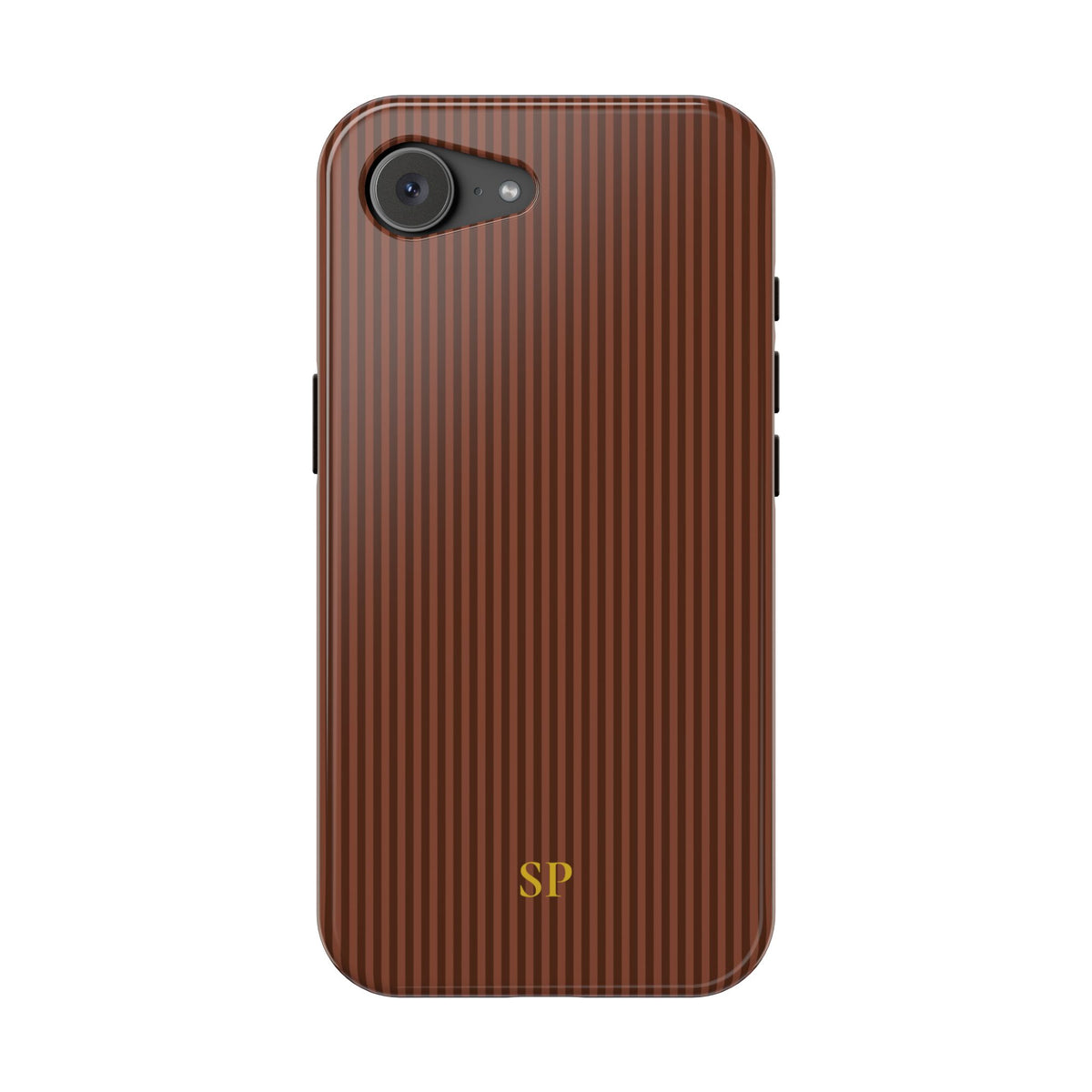 Walnut and cocoa striped MagSafe iPhone case