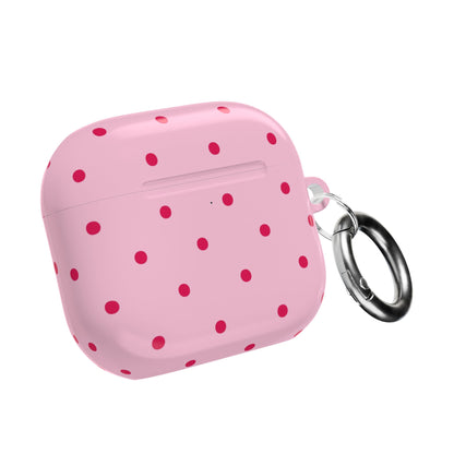 Pink and red polka dot AirPod case