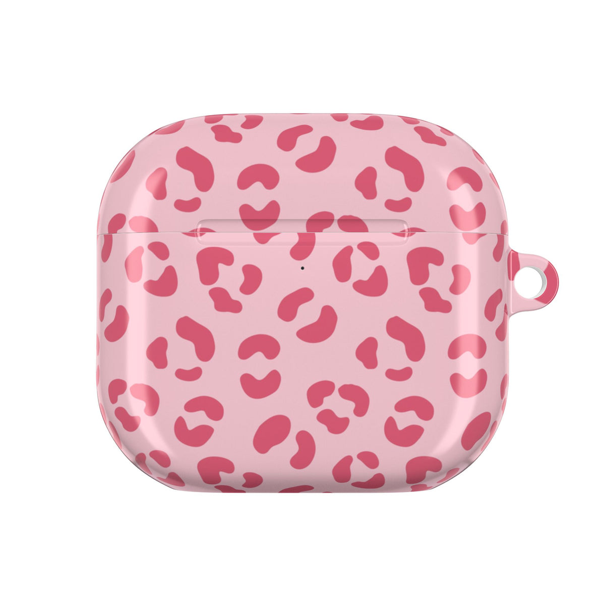 Pink leopard print AirPod case, alternate view