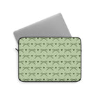 Olive bow and heart print laptop sleeve for 12, 13 and 15 inch laptops