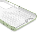 Olive bows on sage green phone case with card slot