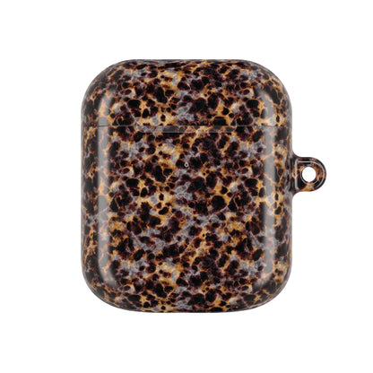 Tortoiseshell AirPod case with carabiner clip