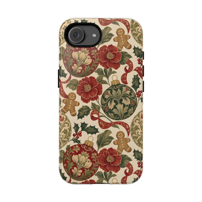 Vintage Christmas tough case showing print wrapping around the side walls