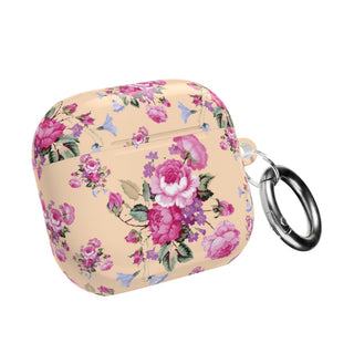Vintage rose AirPod case with carabiner clip