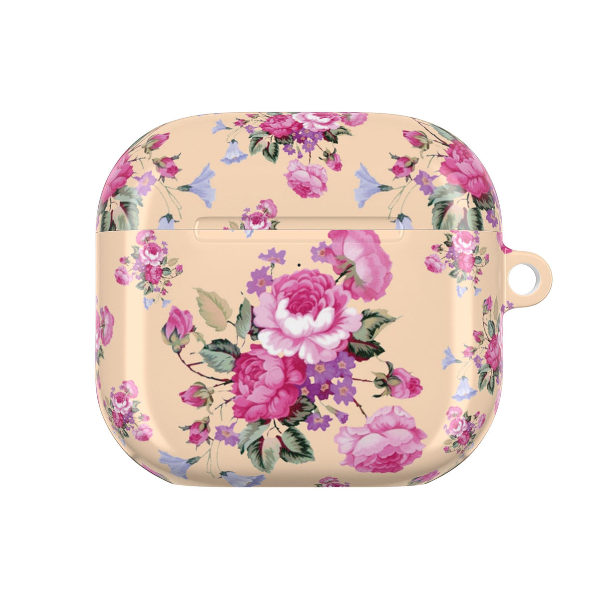 Vintage rose AirPod case, lid detail