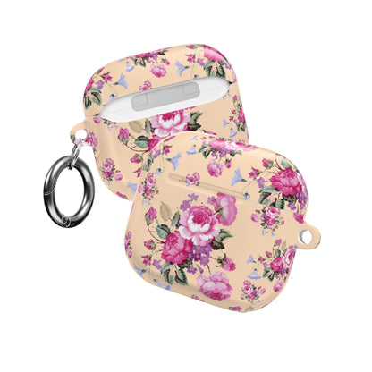 Vintage rose pattern for AirPod case, print detail