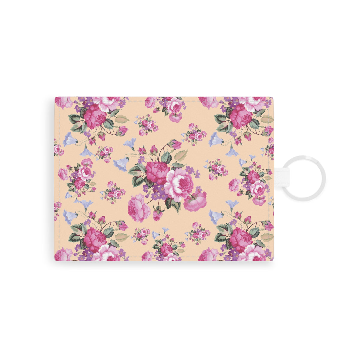 Vintage rose card holder wallet with keyring