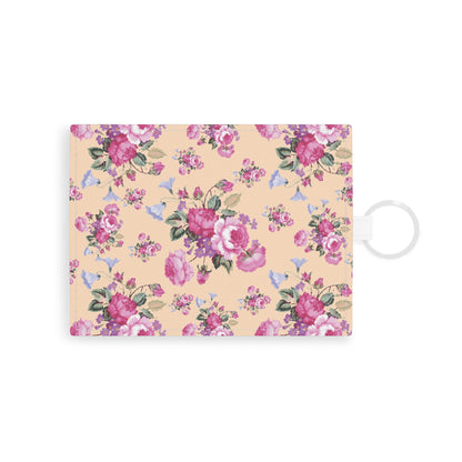 Vintage rose card holder wallet with keyring