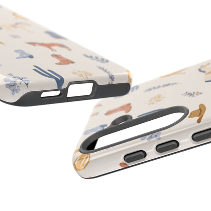 Back of the western cowgirl tough phone case with open port cutouts